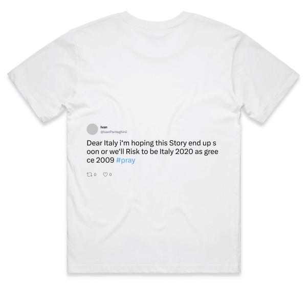 Post: Dear Italy i‘m hoping this Story end up soon or we‘ll Risk to be Italy 2020 as greece 2009 #pray