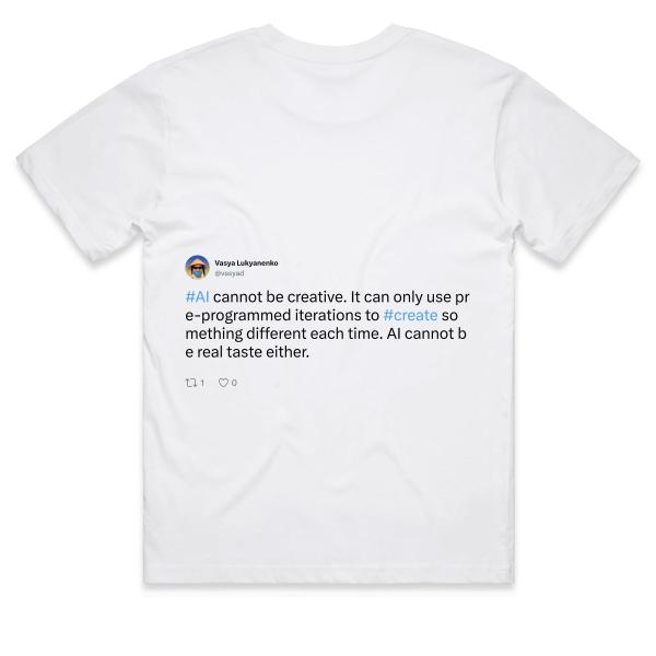 Post: #AI cannot be creative. It can only use pre-programmed iterations to #create something different each time. AI cannot be real taste either.