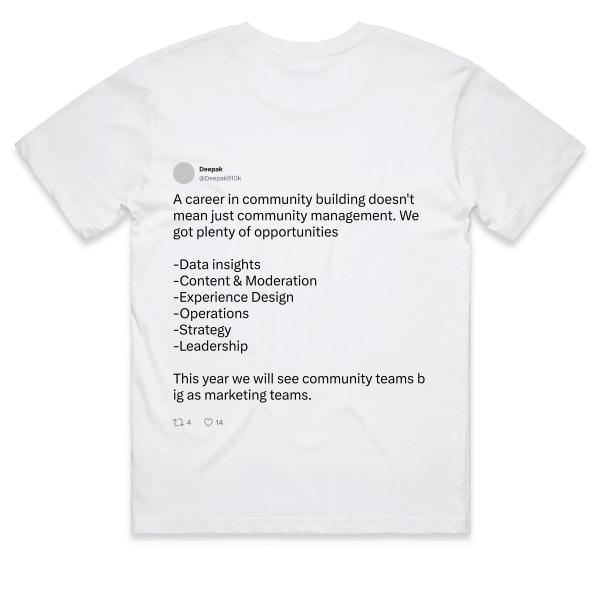 Post: A career in community building doesn't mean just community management. We got plenty of opportunities -Data insights -Content & Moderation -Experience Design -Operations -Strategy -Leadership This year we will see community teams big as marketing teams.