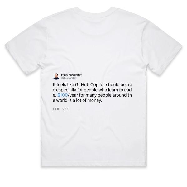 Post: It feels like GitHub Copilot should be free especially for people who learn to code. $100/year for many people around the world is a lot of money.