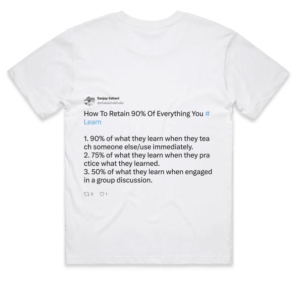 Post: How To Retain 90% Of Everything You #Learn 1. 90% of what they learn when they teach someone else/use immediately. 2. 75% of what they learn when they practice what they learned. 3. 50% of what they learn when engaged in a group discussion.