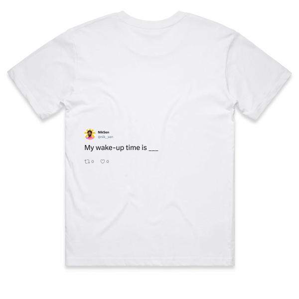 Post: My wake-up time is ___