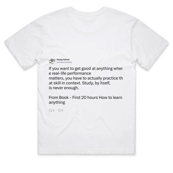 Post: If you want to get good at anything where real-life performance matters, you have to actually practice that skill in context. Study, by itself, is never enough. From Book - First 20 hours How to learn anything