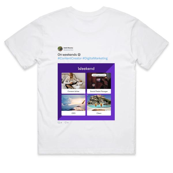 Post: On weekends π #ContentCreator #DigitalMarketing