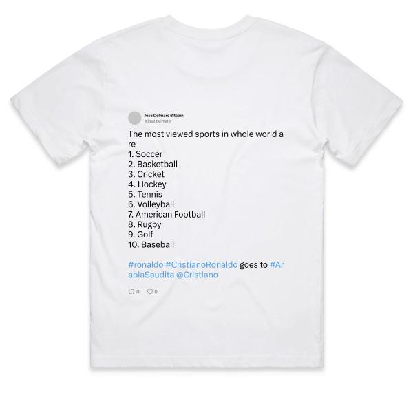 Post: The most viewed sports in whole world are  1. Soccer 2. Basketball 3. Cricket 4. Hockey 5. Tennis 6. Volleyball 7. American Football 8. Rugby 9. Golf 10. Baseball  #ronaldo #CristianoRonaldo goes to #ArabiaSaudita  @Cristiano