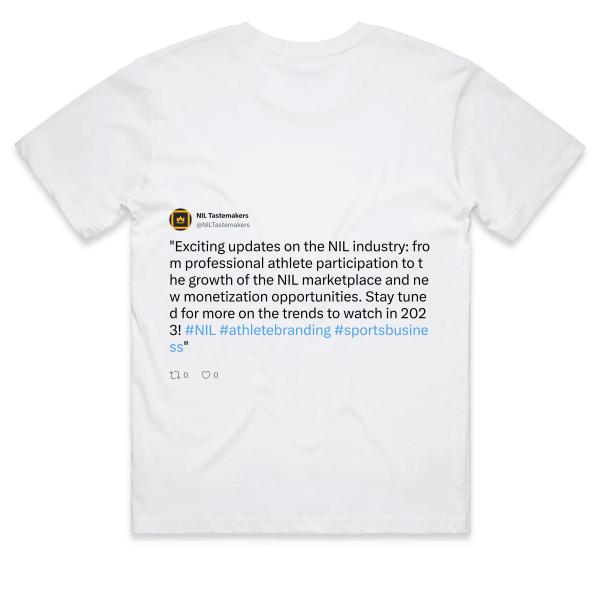 Post: "Exciting updates on the NIL industry: from professional athlete participation to the growth of the NIL marketplace and new monetization opportunities. Stay tuned for more on the trends to watch in 2023! #NIL #athletebranding #sportsbusiness"