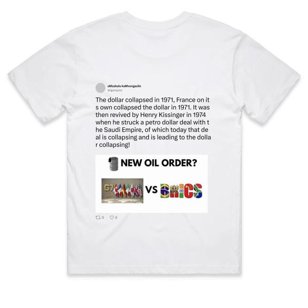Post: The dollar collapsed in 1971, France on its own collapsed the dollar in 1971. It was then revived by Henry Kissinger in 1974 when he struck a petro dollar deal with the Saudi Empire, of which today that deal is collapsing and is leading to the dollar collapsing!
