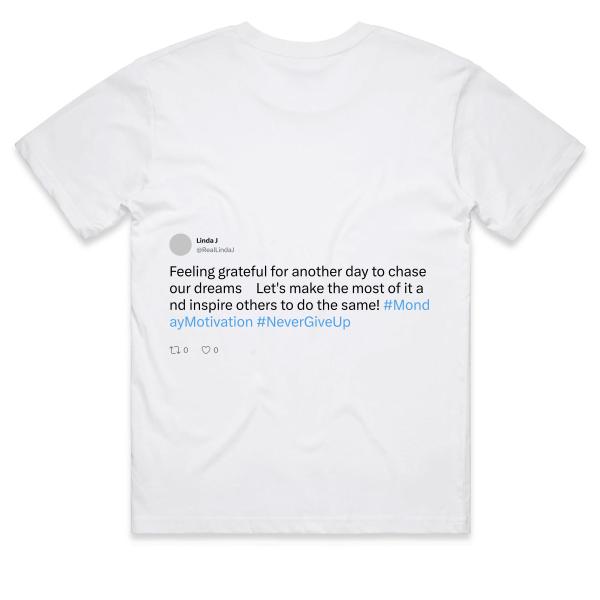 Post: Feeling grateful for another day to chase our dreams 💫 Let's make the most of it and inspire others to do the same! #MondayMotivation #NeverGiveUp 💪