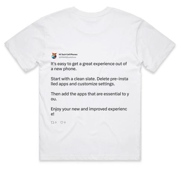 Post: It's easy to get a great experience out of a new phone.  Start with a clean slate. Delete pre-installed apps and customize settings.  Then add the apps that are essential to you.  Enjoy your new and improved experience!