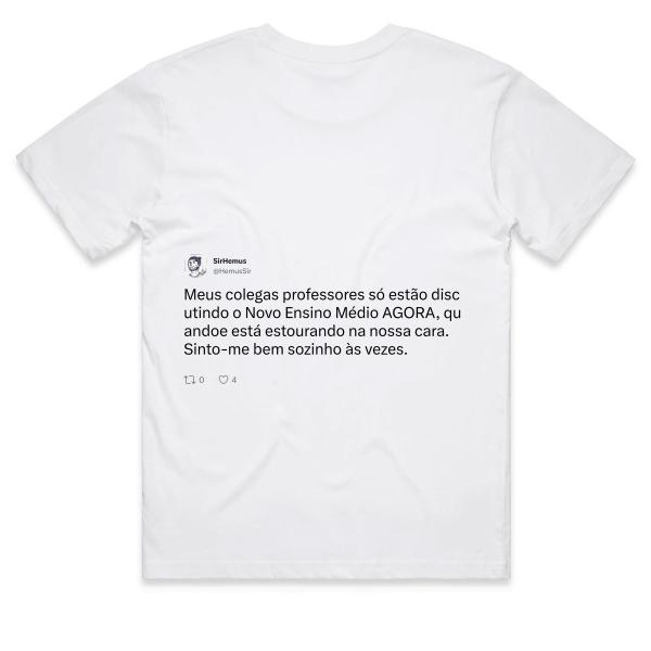Post: Meus colegas professores só estão discutindo o Novo Ensino Médio AGORA, quandoe está estourando na nossa cara. Sinto-me bem sozinho às vezes.