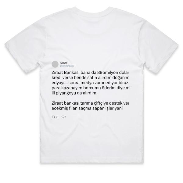 Post: Ziraat Bankası bana da 895milyon dolar kredi verse bende satın alırdım doğan medyayı... sonra medya zarar ediyor biraz para kazanayım borcumu öderim diye milli piyangoyu da alırdım. Ziraat bankası tarıma çiftçiye destek verecekmiş filan saçma sapan işler yani
