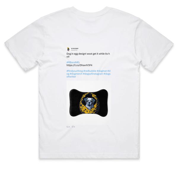 Post: Dog in egg design! woot get it while its hot! #RBandME: https://t.co/Dhavrh7JF4 #findyourthing #redbubble #dogmat #dog #dogmerch #dogsofinstagram #dogsoftwitter