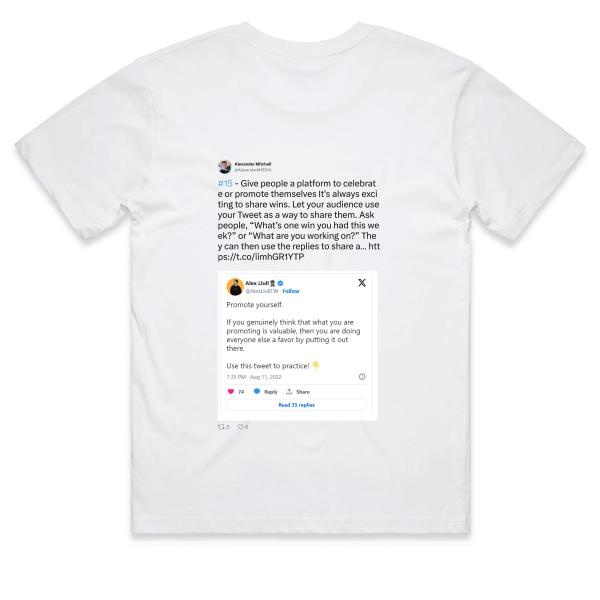 Post: #15 - Give people a platform to celebrate or promote themselves It's always exciting to share wins. Let your audience use your Tweet as a way to share them. Ask people, “What’s one win you had this week?” or “What are you working on?” They can then use the replies to share a… https://t.co/iimhGR1YTP