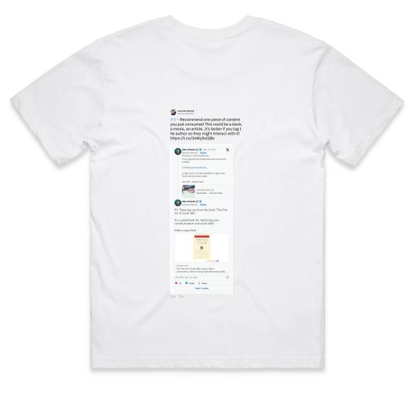 Post: #17 - Recommend one piece of content you just consumed This could be a book, a movie, an article…It's better if you tag the author so they might interact with it! https://t.co/3oWySsOjBz