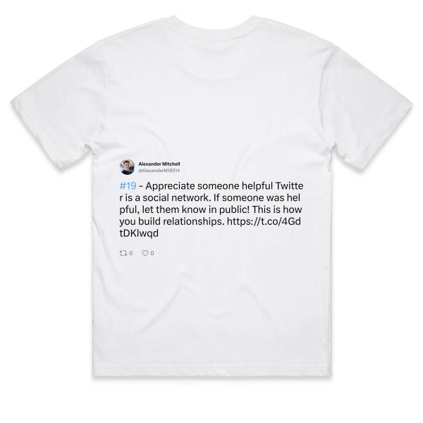 Post: #19 - Appreciate someone helpful Twitter is a social network. If someone was helpful, let them know in public! This is how you build relationships. https://t.co/4GdtDKlwqd