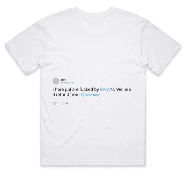 Post: There ppl are fucked by $AEVO. We need refund from @aevoxyz