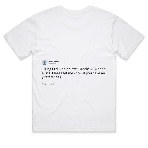 Post: Hiring Mid-Senior level Oracle SOA specialists. Please let me know if you have any references.