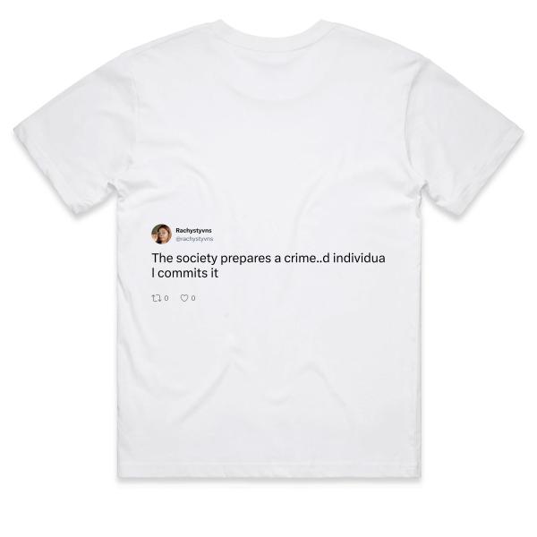 Post: The society prepares a crime..d individual commits it